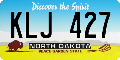 ND license plate KLJ427