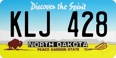 ND license plate KLJ428