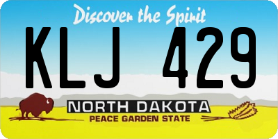 ND license plate KLJ429