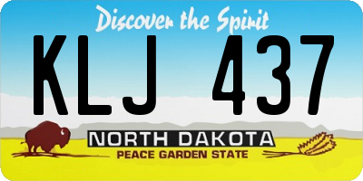 ND license plate KLJ437