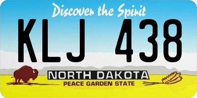 ND license plate KLJ438