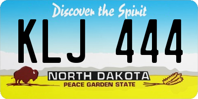 ND license plate KLJ444