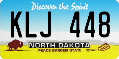ND license plate KLJ448
