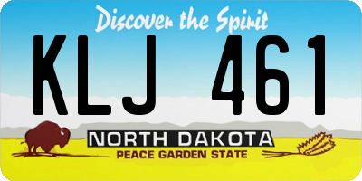 ND license plate KLJ461