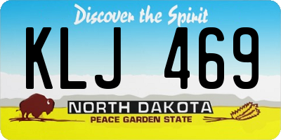 ND license plate KLJ469