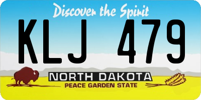 ND license plate KLJ479