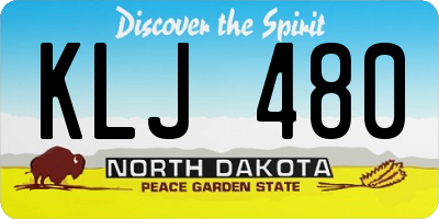 ND license plate KLJ480