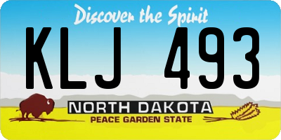 ND license plate KLJ493