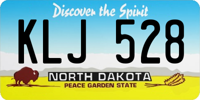 ND license plate KLJ528