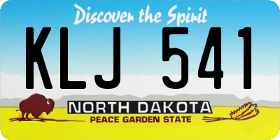 ND license plate KLJ541