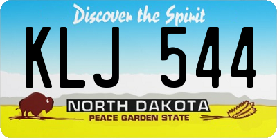 ND license plate KLJ544