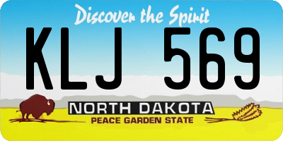 ND license plate KLJ569