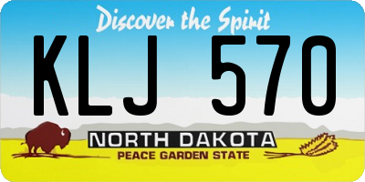 ND license plate KLJ570