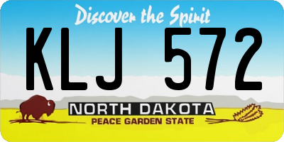 ND license plate KLJ572
