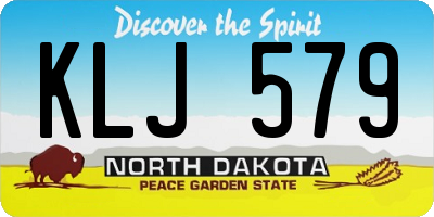 ND license plate KLJ579