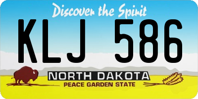 ND license plate KLJ586