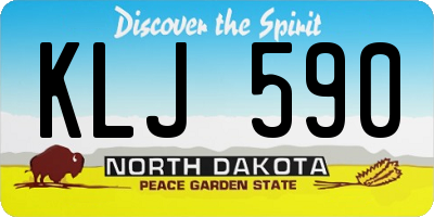 ND license plate KLJ590