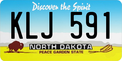 ND license plate KLJ591