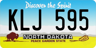 ND license plate KLJ595