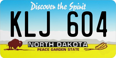 ND license plate KLJ604