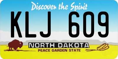 ND license plate KLJ609