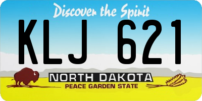 ND license plate KLJ621