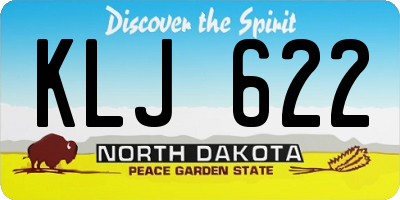 ND license plate KLJ622