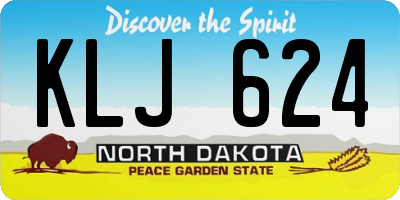 ND license plate KLJ624