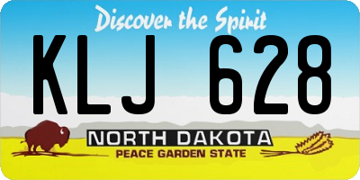 ND license plate KLJ628