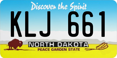 ND license plate KLJ661