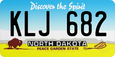 ND license plate KLJ682