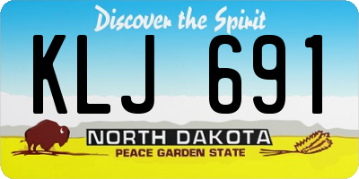 ND license plate KLJ691