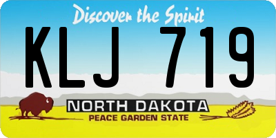 ND license plate KLJ719
