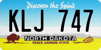 ND license plate KLJ747