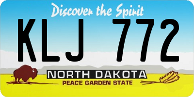 ND license plate KLJ772