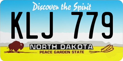 ND license plate KLJ779