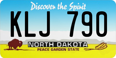 ND license plate KLJ790
