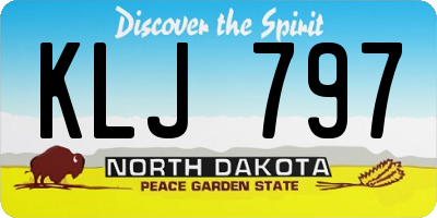 ND license plate KLJ797
