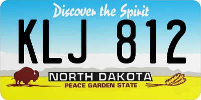 ND license plate KLJ812