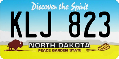 ND license plate KLJ823