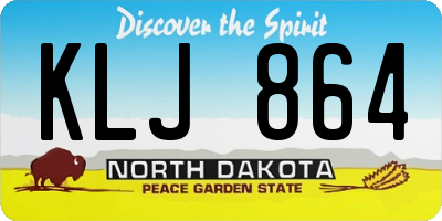 ND license plate KLJ864