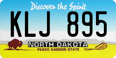 ND license plate KLJ895