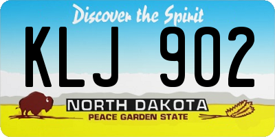 ND license plate KLJ902