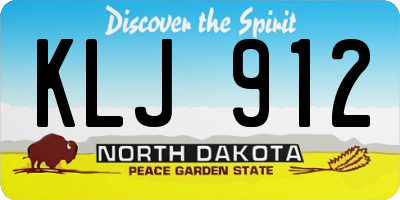 ND license plate KLJ912