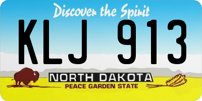 ND license plate KLJ913