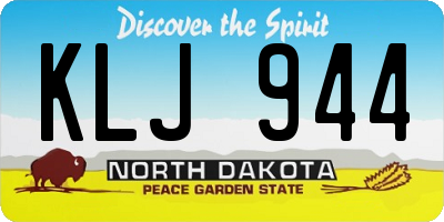 ND license plate KLJ944