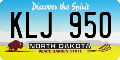 ND license plate KLJ950