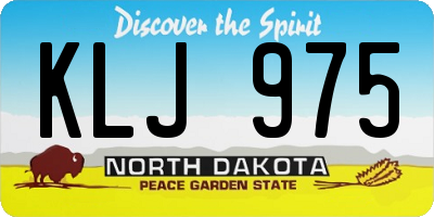 ND license plate KLJ975