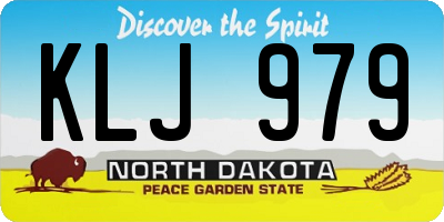 ND license plate KLJ979