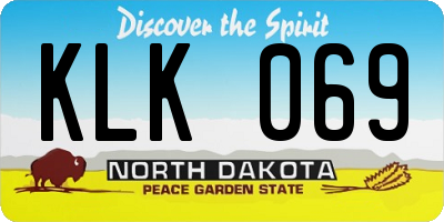 ND license plate KLK069